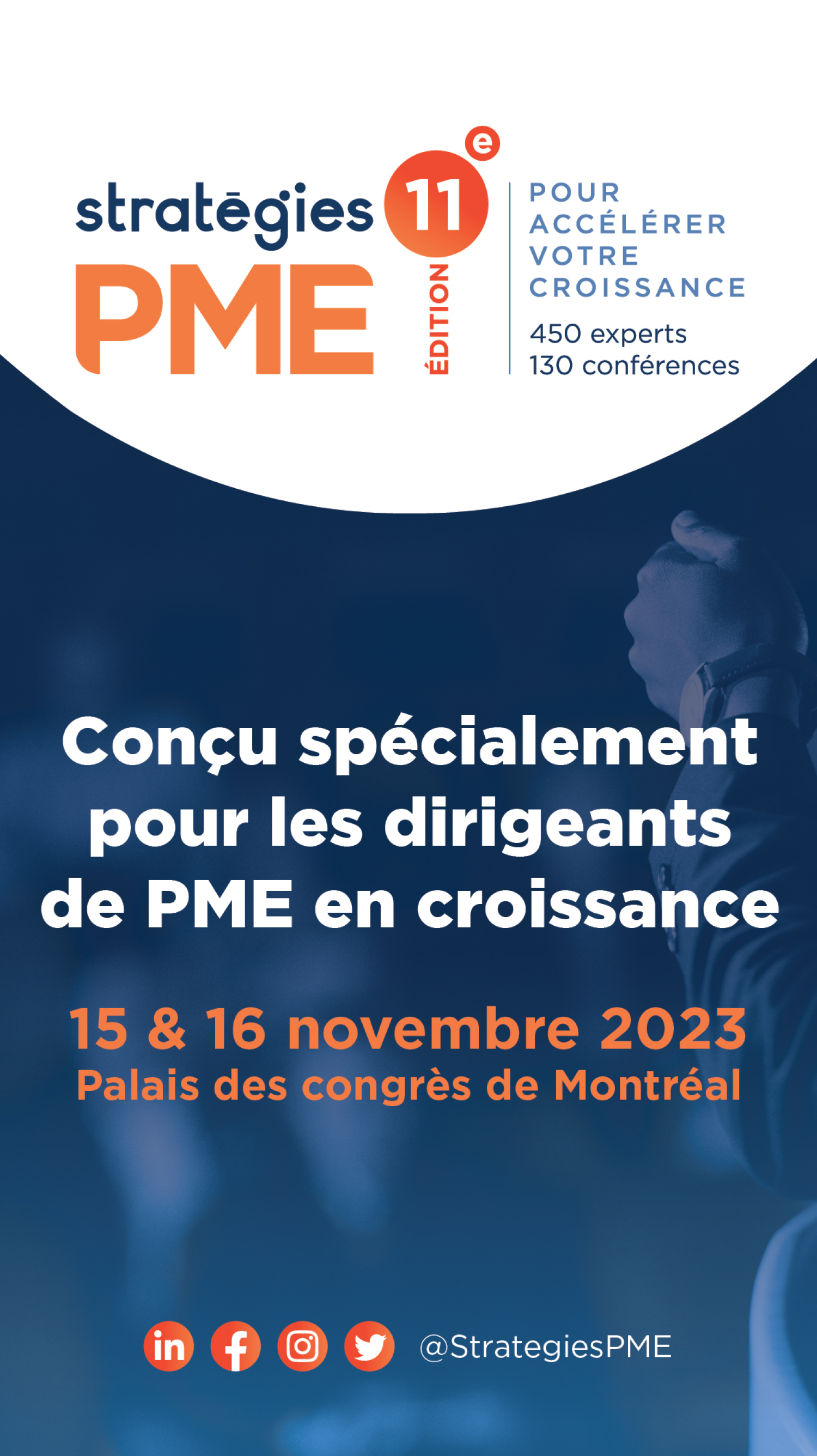 L’événement STRATÉGIES PME les 15 et 16 novembre 2023